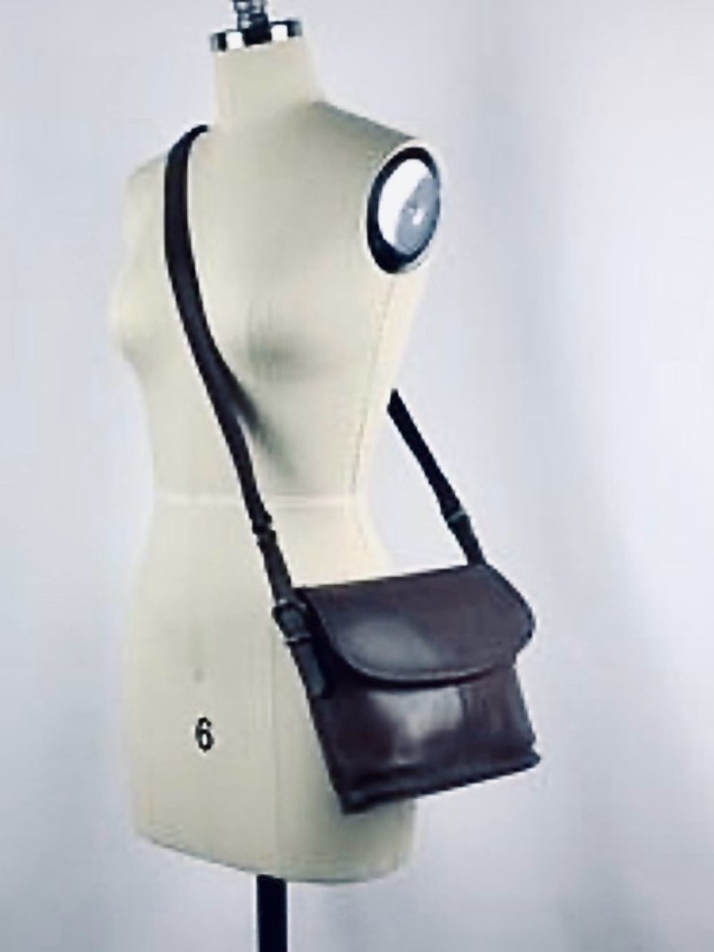 Coach Vintage Equestrian Lg Saddle Bucket Flap Slim 9807 Leather